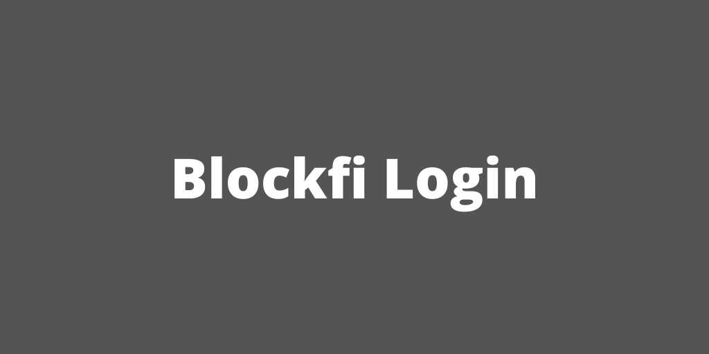 Blockfi Login